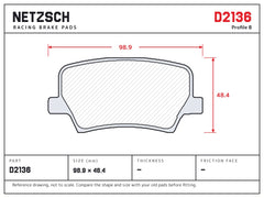 NETZSCH D2136 brake pad drawing