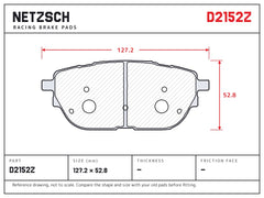 NETZSCH D2152Z brake pad drawing