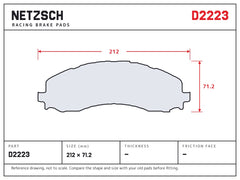 NETZSCH D2223 brake pad drawing
