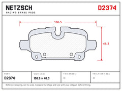 NETZSCH D2374 brake pad drawing