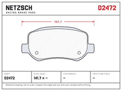 NETZSCH D2472 brake pad drawing