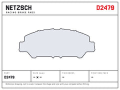 NETZSCH D2479 brake pad drawing