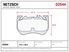 NETZSCH D2544 brake pad drawing