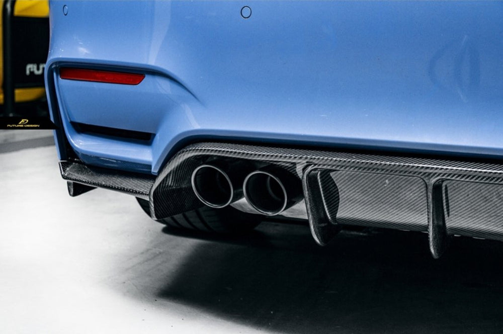 Future Design Carbon V Style Carbon Fiber Rear Diffuser for BMW F80 F82 F83 M3 M4