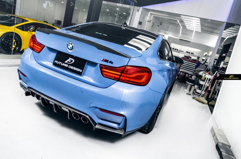Future Design Carbon V Style Carbon Fiber Rear Diffuser for BMW F80 F82 F83 M3 M4