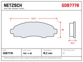 NETZSCH GDB7776 brake pad drawing, 16.2 mm thick