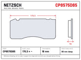 NETZSCH AP Racing CP8575D65 brake pad drawing, 16 mm thick