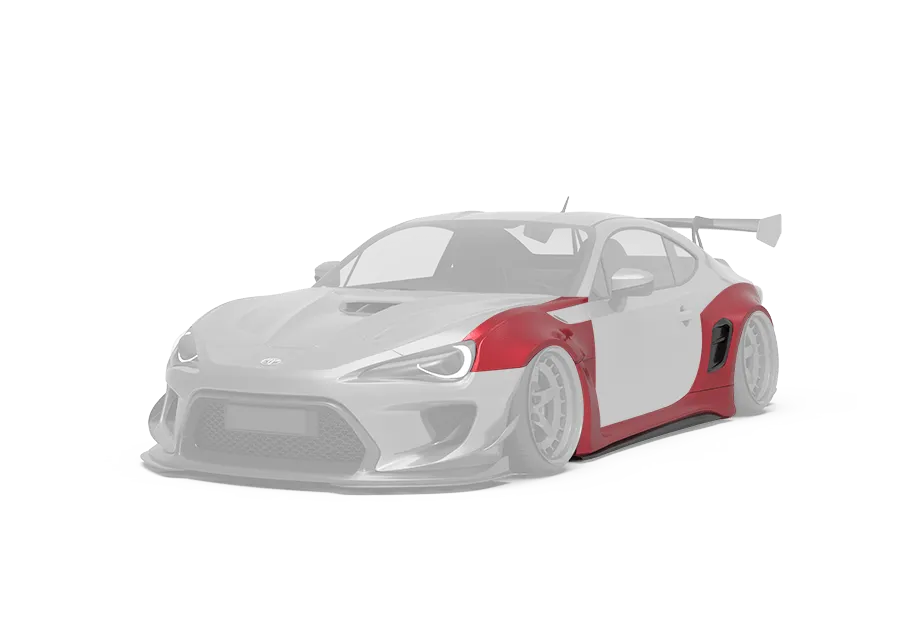 Robot Wheel Arches & Fenders & Side Skirts For Toyota 86 Subaru BRZ Scion FR-S