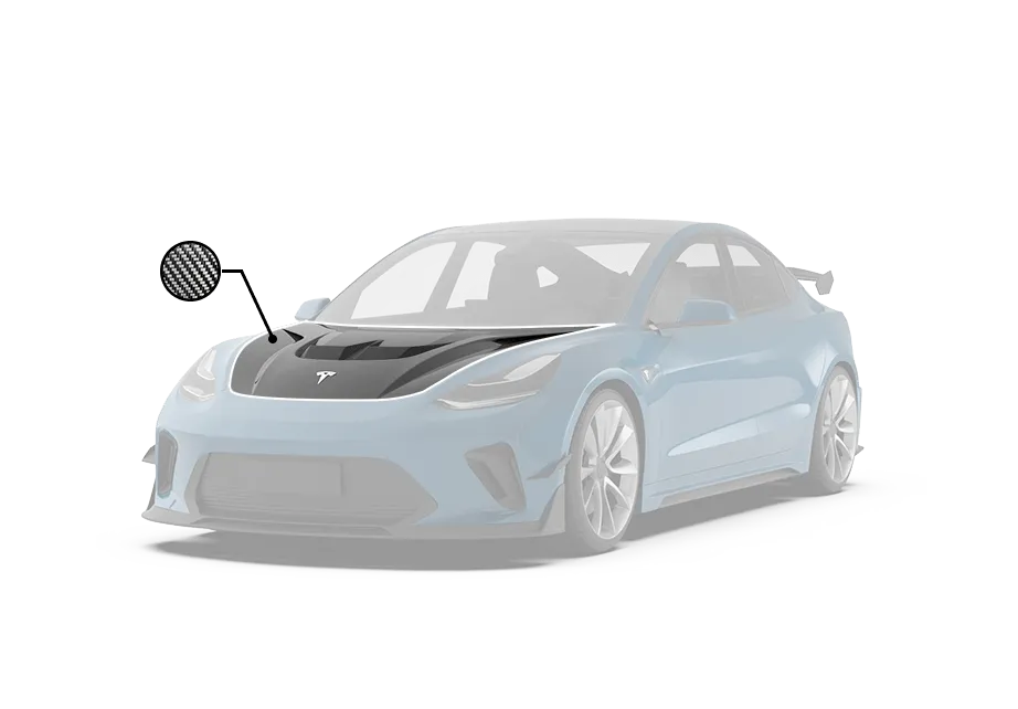 Robot "HACKER" V2 Hood Bonnet For Tesla Model 3