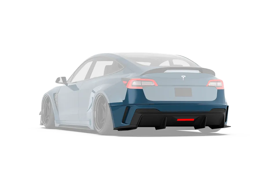 Robot "HACKER" Widebody Rear Bumper & Rear Diffuser For Tesla Model 3