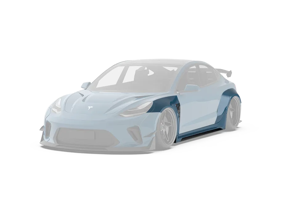 Robot "HACKER" Widebody Wheel Arches & Side Skirts For Tesla Model 3