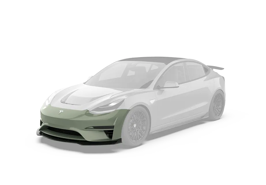 Robot "Crypton" Front Bumper & Front Lip For Tesla Model 3