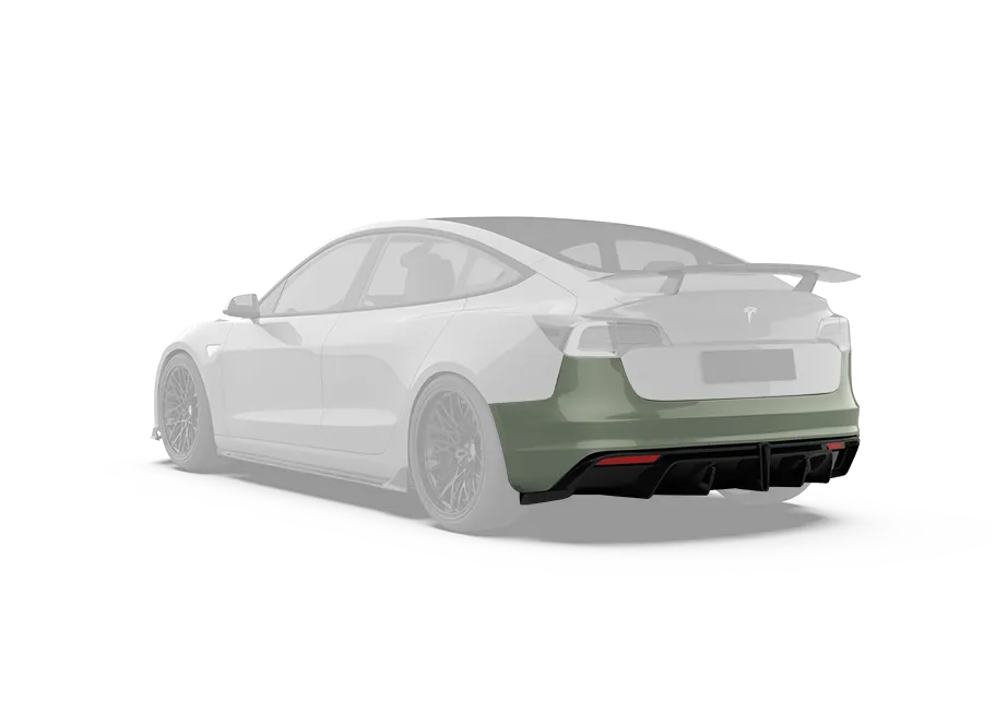 Robot "Crypton" Rear Bumper & Rear Diffuser For Tesla Model 3