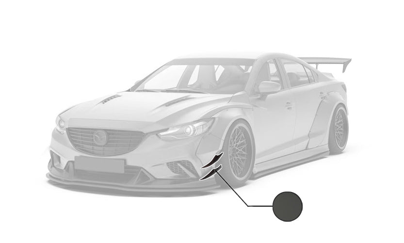 Robot Mazda 6 Canards 2014-2017 FRP or Carbon Fiber