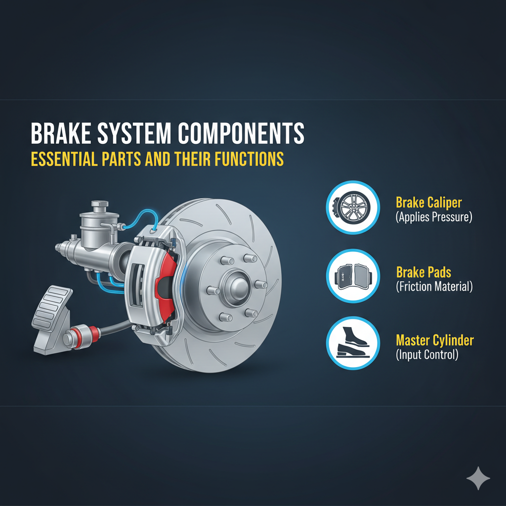 Break Component Brake System Component: Essential Parts and Their Functions β AME ...