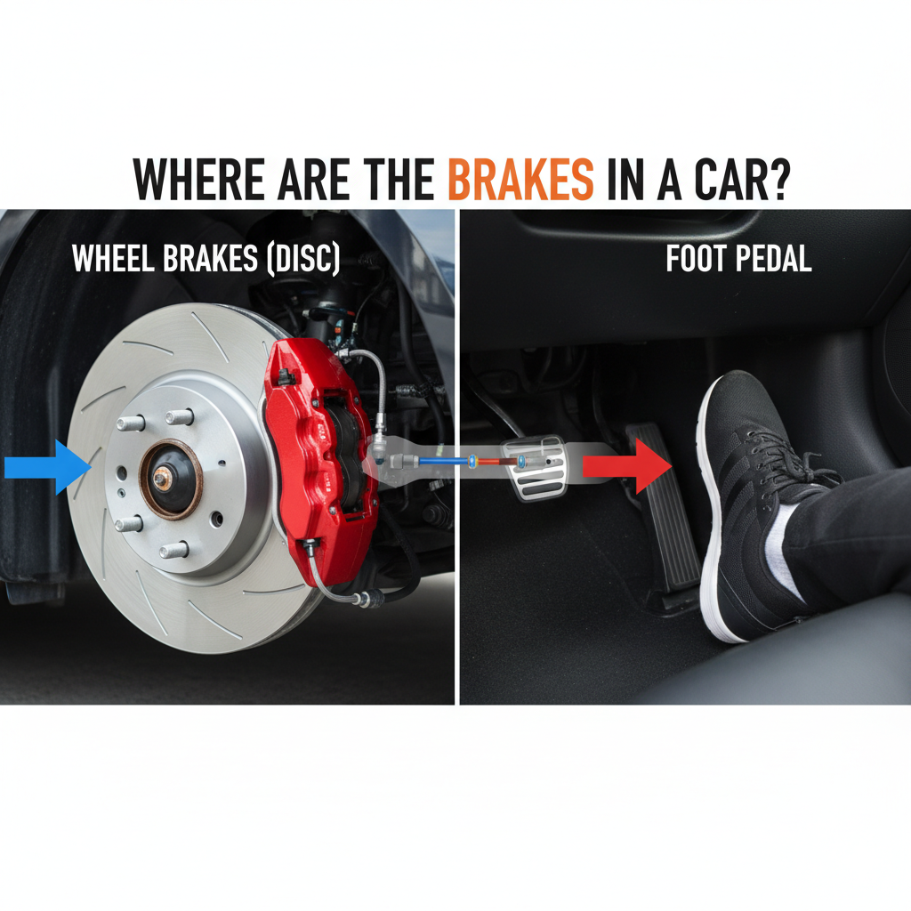 Where Are The Brakes In A Car?