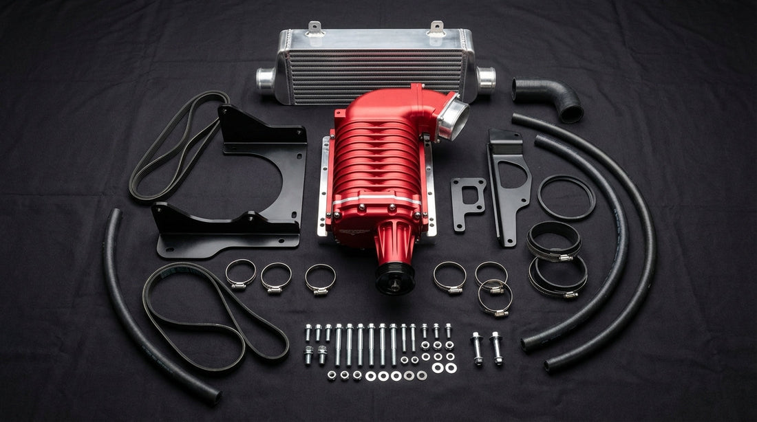 Supercharger kit components and contents