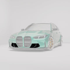 فتحات تهوية أمامية من ألياف الكربون لسيارة BMW M3 G81