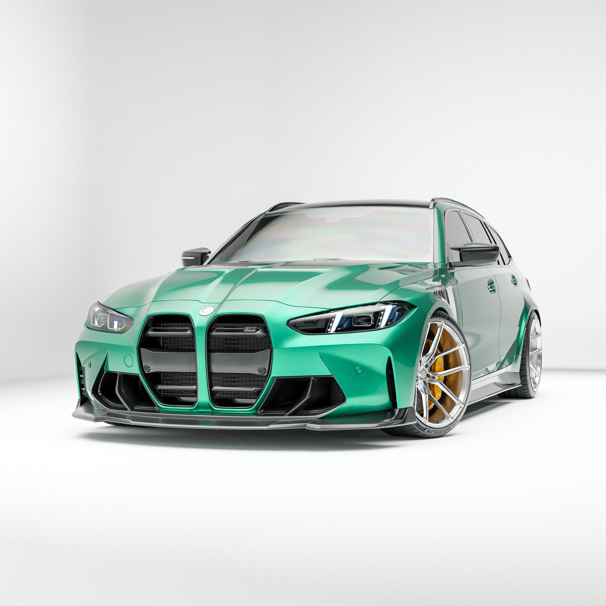 شفة أمامية من ألياف الكربون لسيارة BMW M3 G81