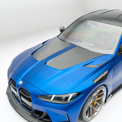 غطاء محرك السيارة من ألياف الكربون لسيارة BMW M3 G80