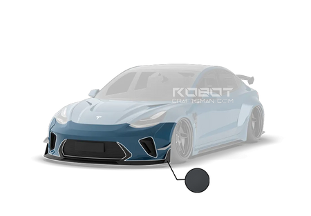 Robot "HACKER"  Widebody Front Bumper & Front Lip For Tesla Model 3