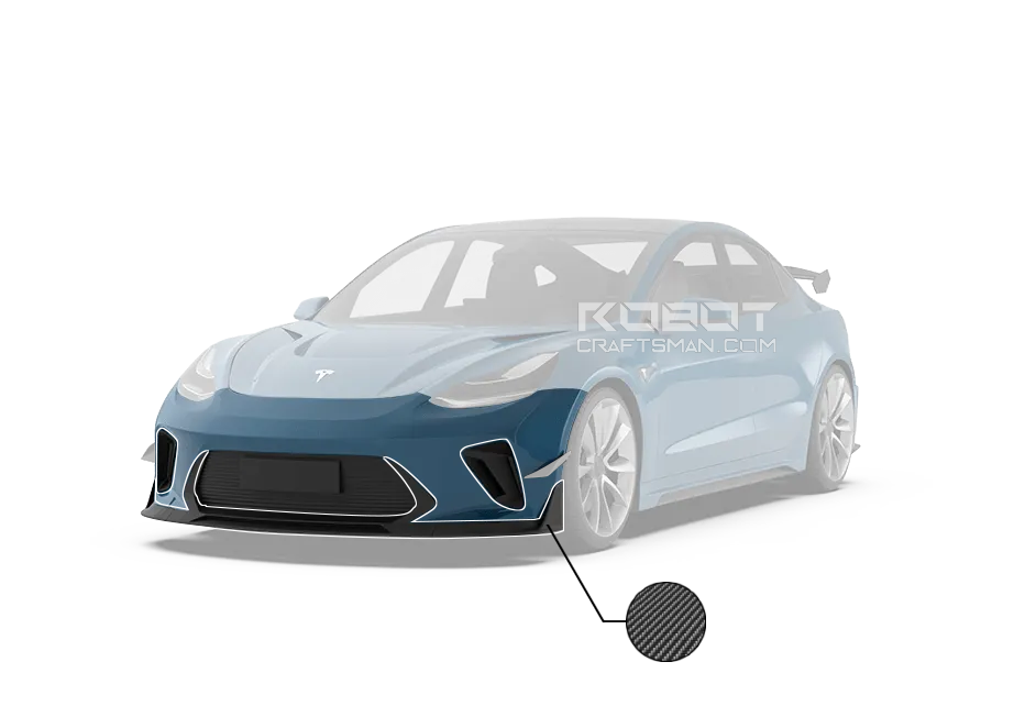 Robot "HACKER"  Narrow Body Front Bumper & Front Lip For Tesla Model 3