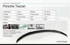 Porsche Taycan Aulena Rear Spoiler