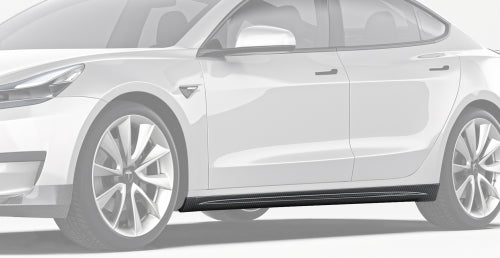 Paktechz Tesla Model 3 Carbon Fiber Body Kit - Side Skirts
