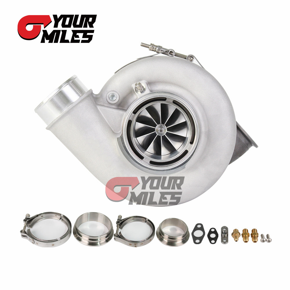 Yourmiles G42-1200 Compact Dual Ball Bearing System TurboCharger Point Milled Wheel T4 1.15/1.25 0.85/1.01/1.15/1.28 Dual V-band Housing