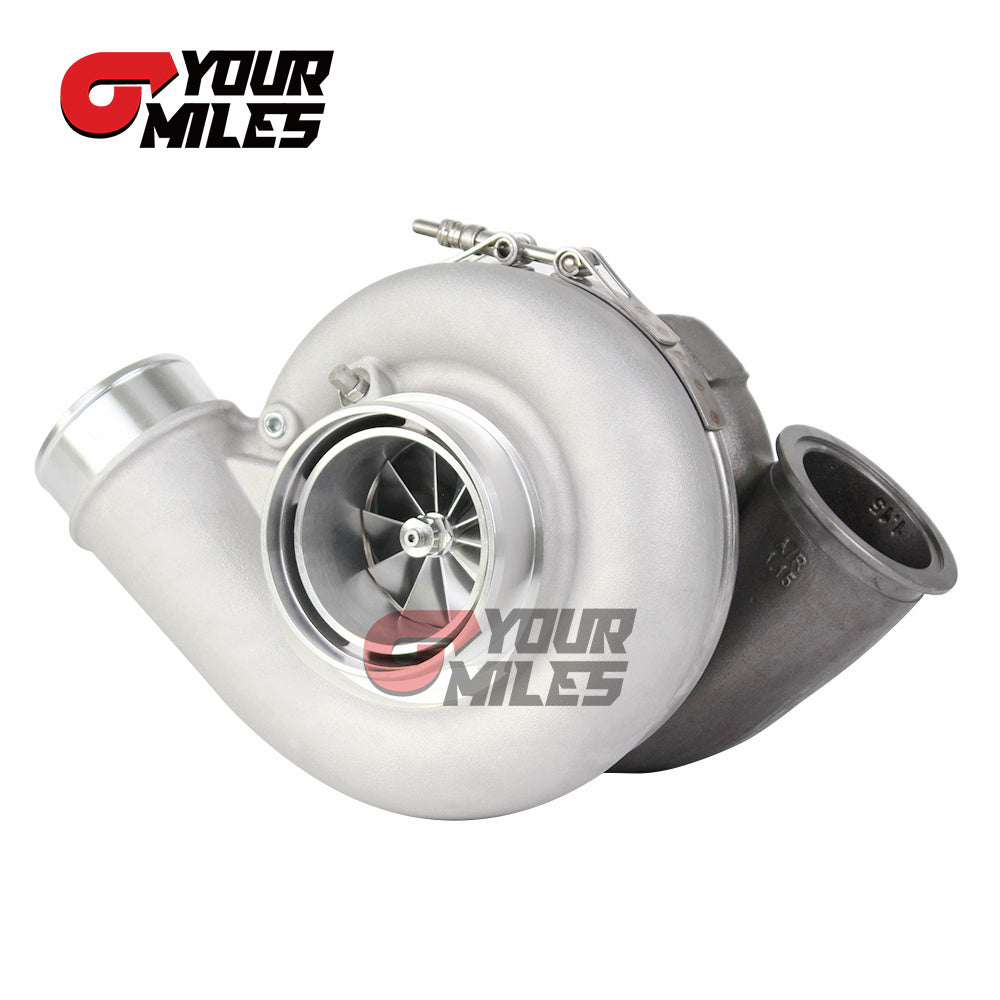 Yourmiles G42-1200 Compact Dual Ball Bearing System TurboCharger Point Milled Wheel T4 1.15/1.25 0.85/1.01/1.15/1.28 Dual V-band Housing