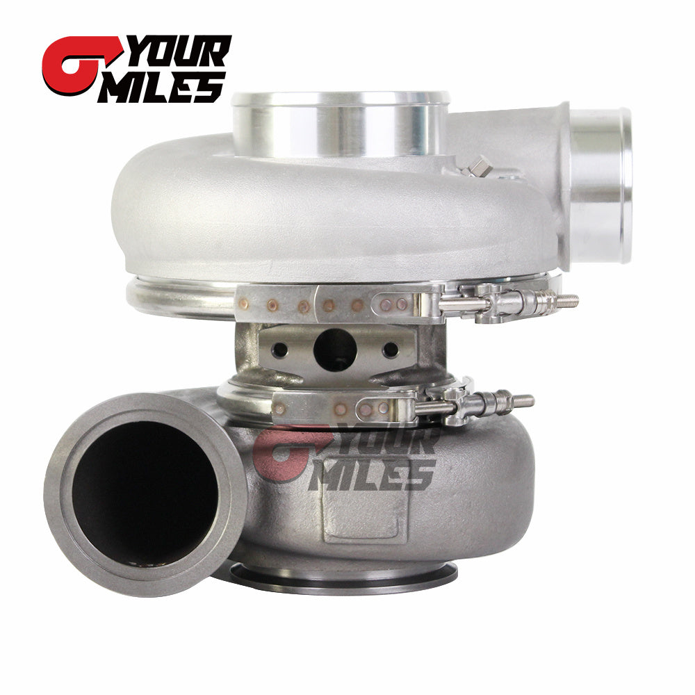 Yourmiles G42-1200 Compact Dual Ball Bearing System TurboCharger Point Milled Wheel T4 1.15/1.25 0.85/1.01/1.15/1.28 Dual V-band Housing