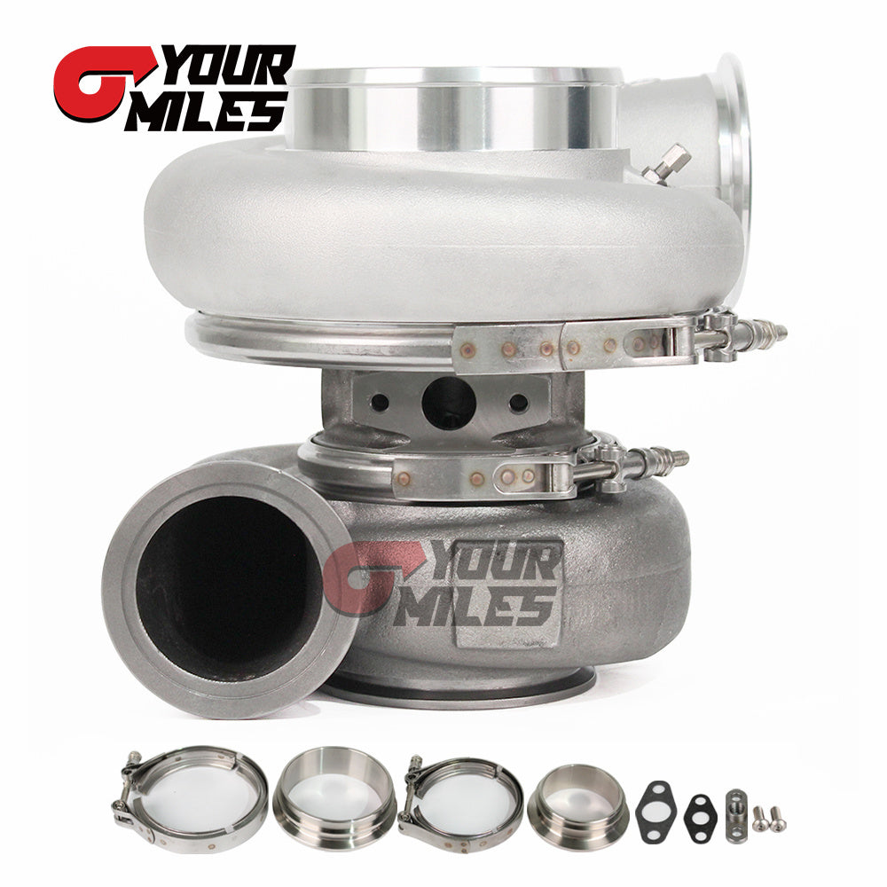 Yourmiles G42-1450 Billet Compressor Wheel Journal Bearing TurboCharger T4 1.15/1.25 0.85/1.01/1.15/1.28 Dual V-band Housing