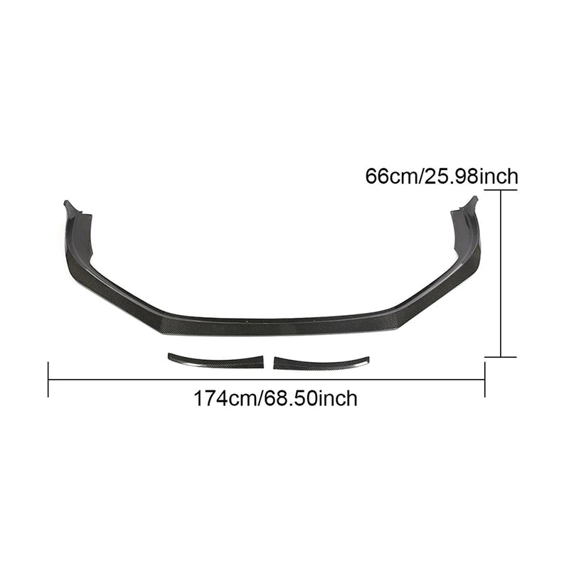 Carbon Fiber 718 Front Lip for Porsche 718 2016-2018 3pcs/set