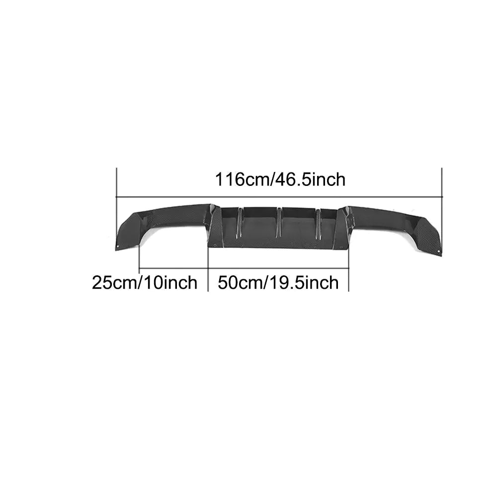 Carbon Fiber Rear Bumper Exhaust Diffuser Lip for BMW F87 M2 M2C Base Coupe 2-Door 2016 2017