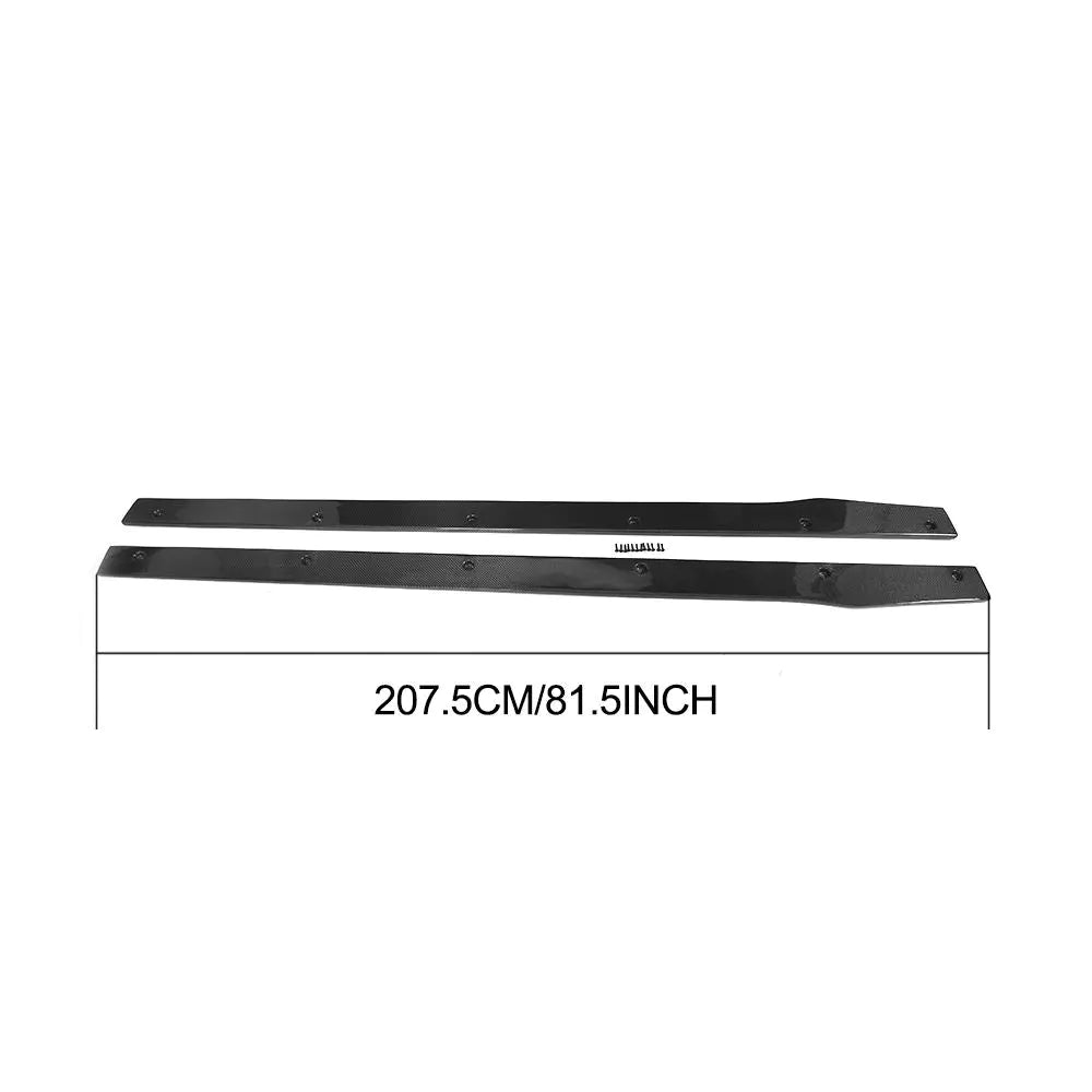 Carbon Fiber / FRP Auto Side Skirts Aprons Lip Extensions for Mercedes-Benz C-Class W205 C63 AMG Coupe 2-Door 2015 - 2017