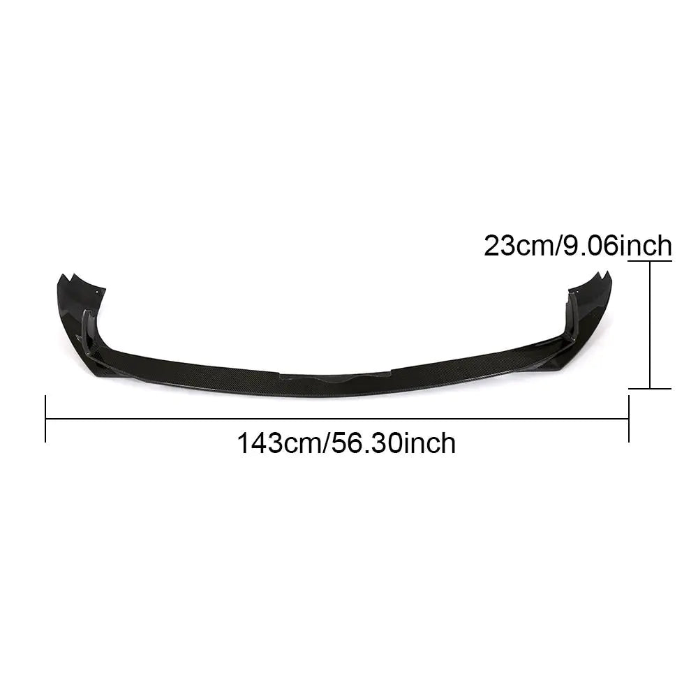 Front Bumper Lip for Alfa Romeo Stelvio 2017 - 2019 Base Sport Utility 4-Door Carbon Fiber Front Bumper Lip Spoiler Splitters