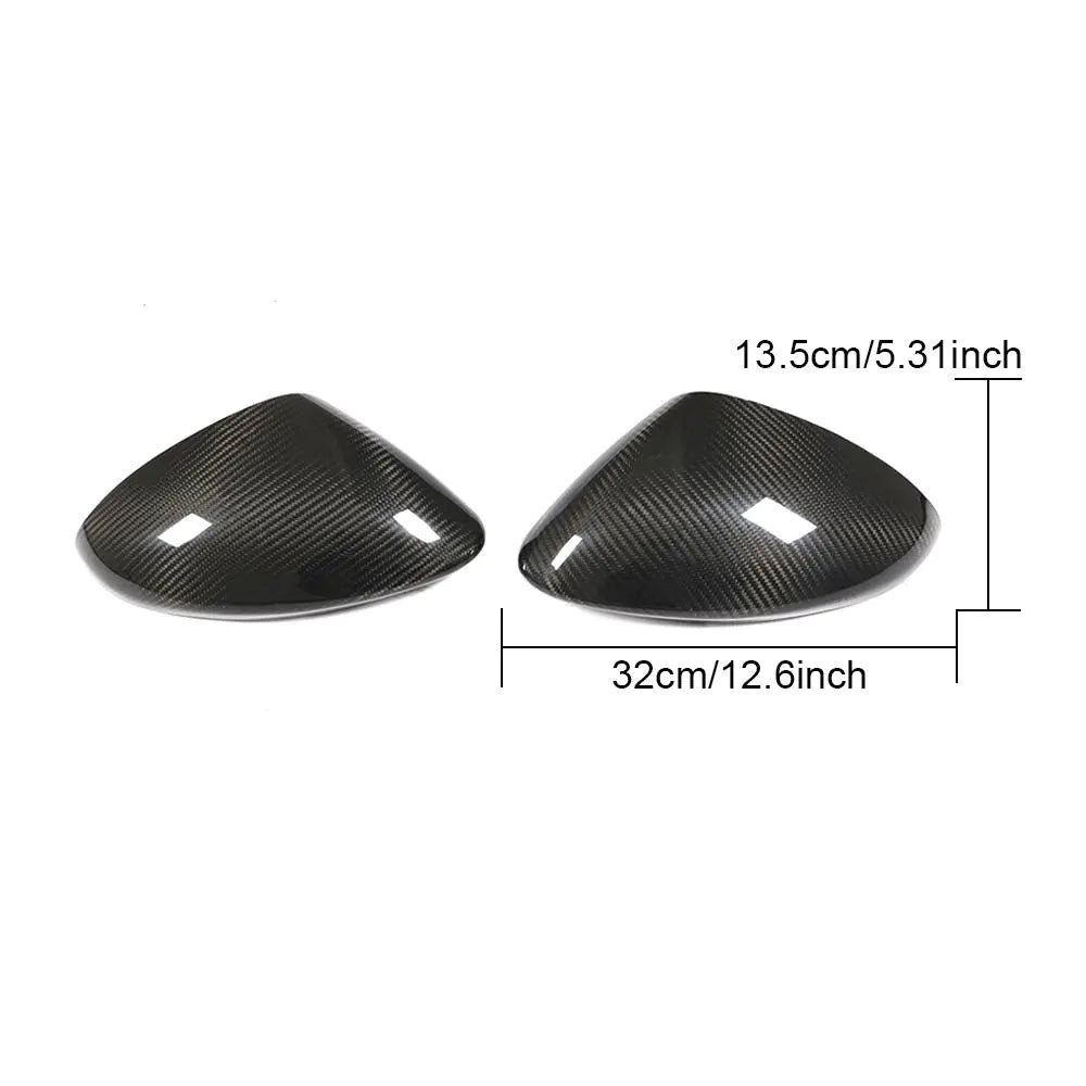 Carbon Fiber Car Side Rear Review Mirror Covers Cap for Alfa Romeo Stelvio Base Sport Utility TI Quadrifoglio 2017 2018 2019