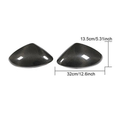 Carbon Fiber Car Side Rear Review Mirror Covers Cap for Alfa Romeo Stelvio Base Sport Utility TI Quadrifoglio 2017 2018 2019