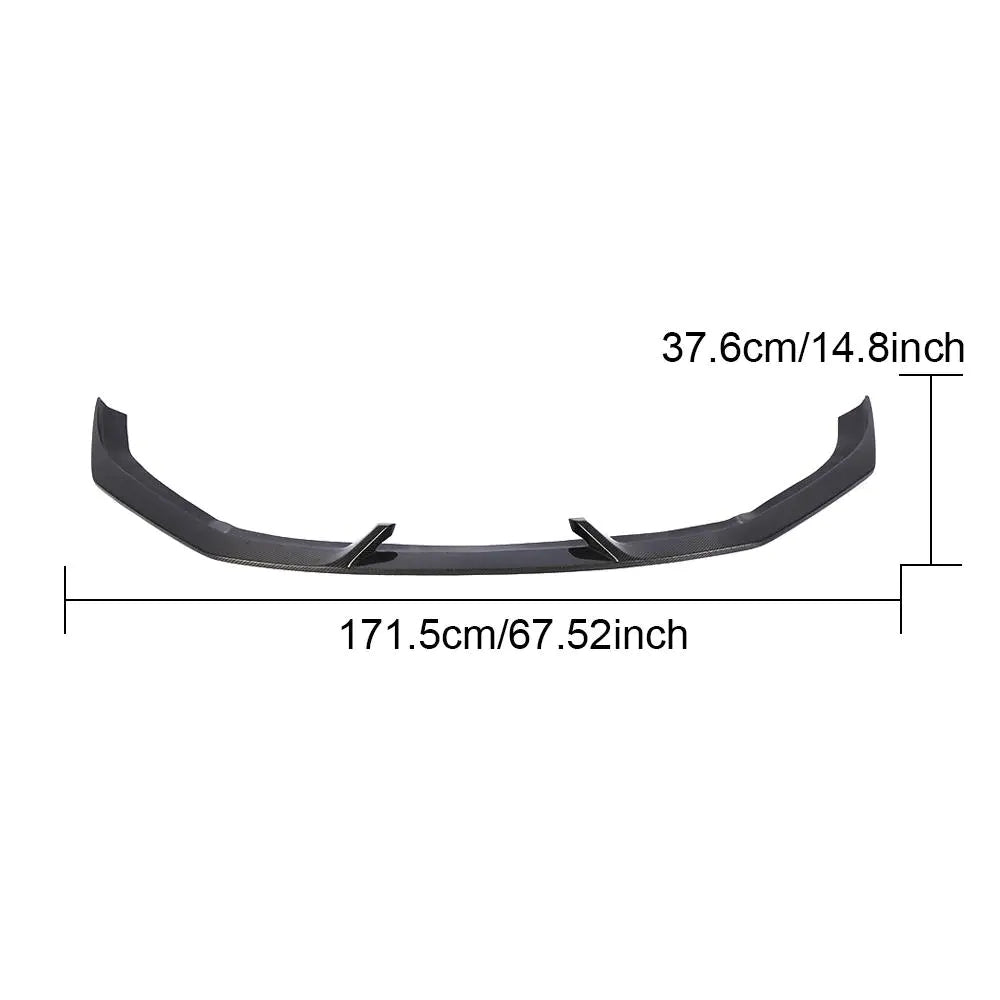 Front Bumper Lip Spoiler Splitters Apron for Audi RS3 Sedan 4 Door 2017 2018 Carbon Fiber Front Bumper Lip Spoiler