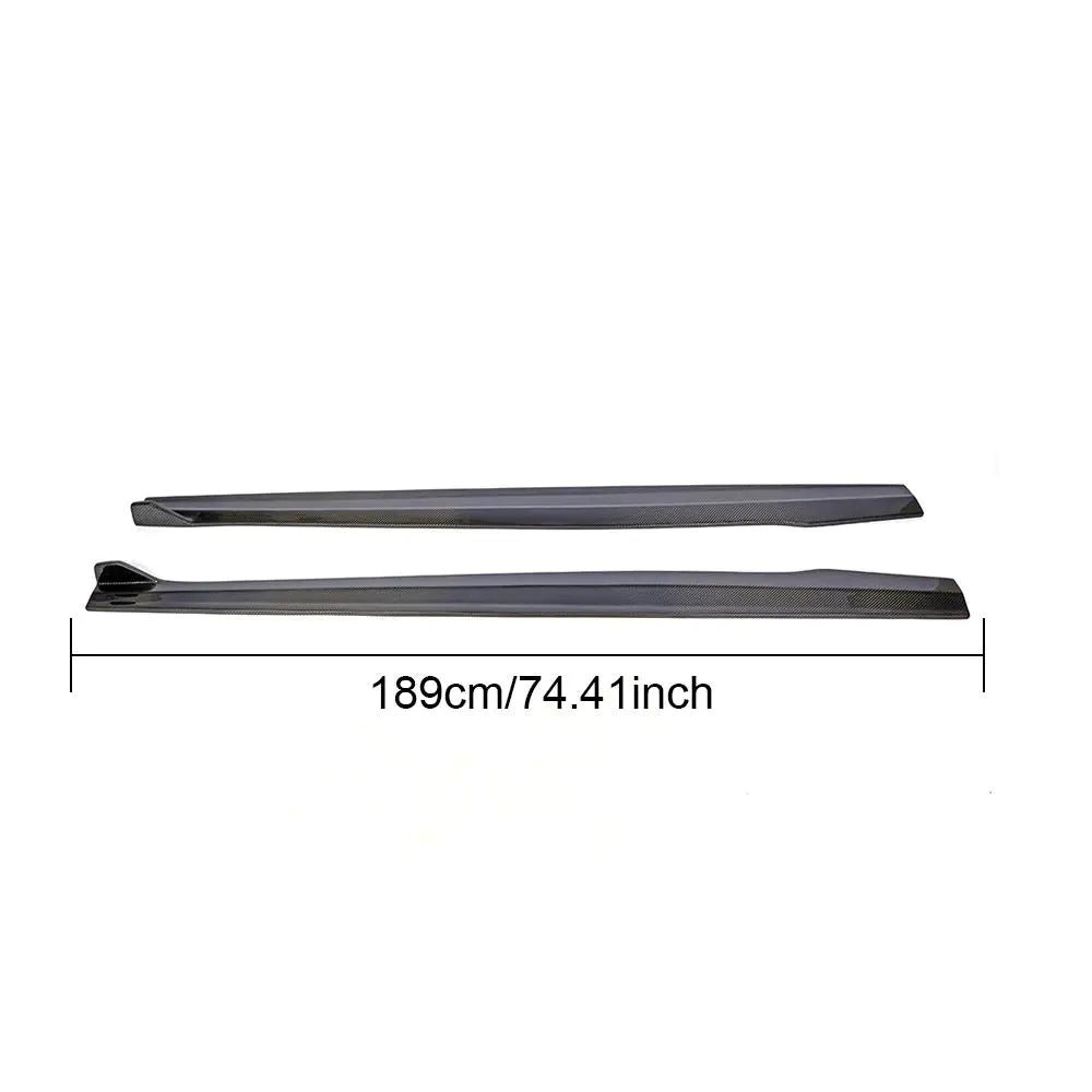 For Audi RS3 2017 2018 Carbon Fiber Side Skirts Extensions Bumper Lip Body Kits