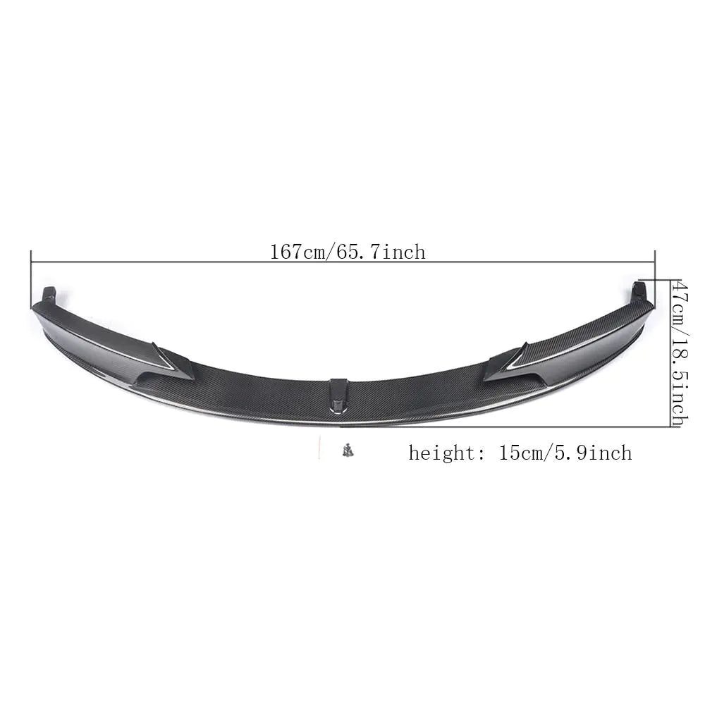 For BMW 3 Series F30 F31 M Sport Car Front Bumper Lip Spoiler Winglets Splitters 2013 - 2017 Carbon Fiber / FRP Black