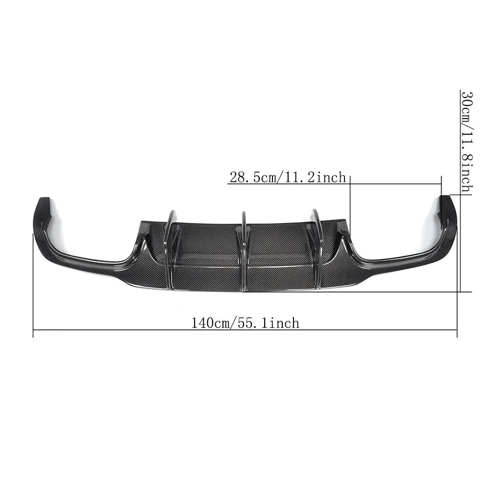 Carbon Fiber / FRP Rear Bumper Diffuser lip for Mercedes-Benz C-Class W204 C63 AMG C300 Sport Sedan 2012 - 2014