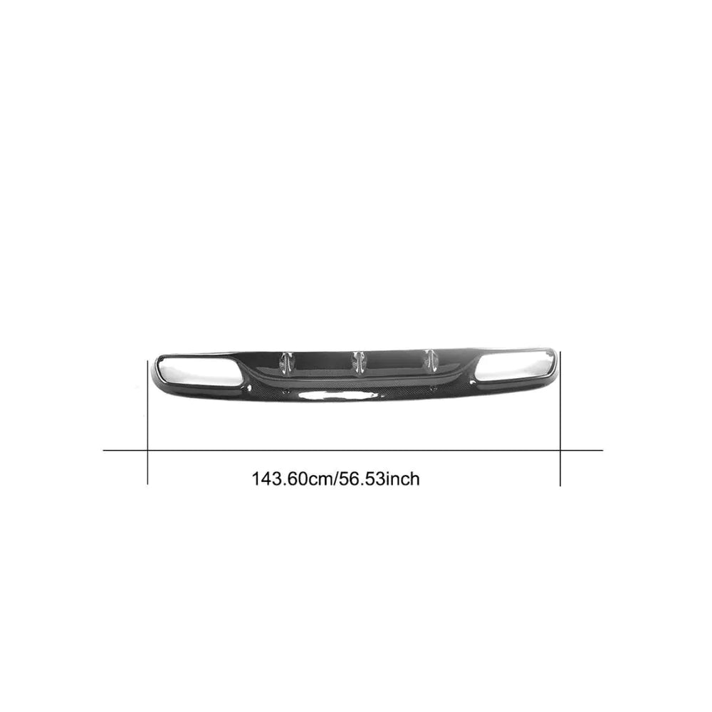 C Class Carbon Fiber Rear Bumper Diffuser Lip Spoiler for Mercedes-Benz W205 C205 C63 AMG Coupe Convertible 2015 - 2019