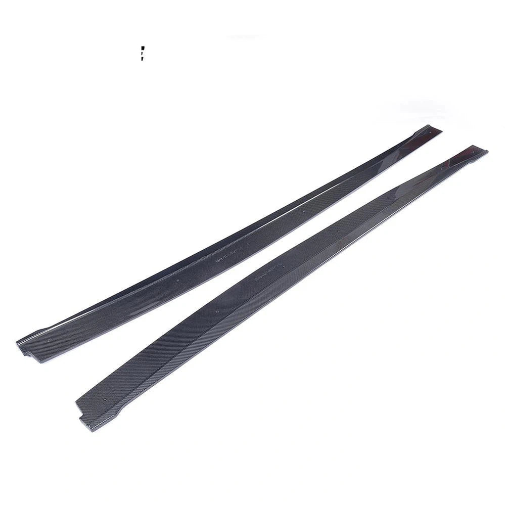Carbon Fiber Car Side Skirts Extensions Body Lips for Infiniti Q50 Sedan 4-Door 2013 - 2017
