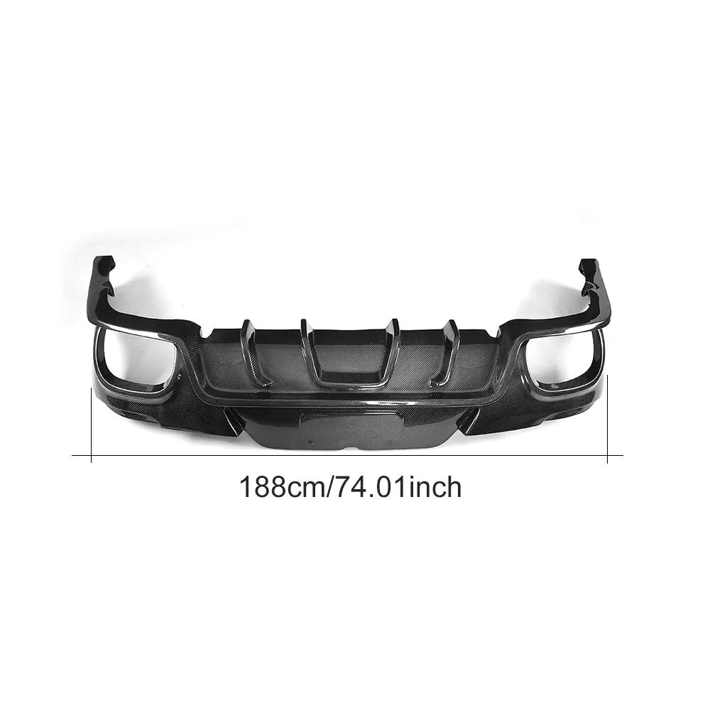 Carbon Fiber Rear Diffuser Lip Spoiler Bumper Guard for Porsche Panamera Hatchback 4 Door 2014 - 2016 Car Styling