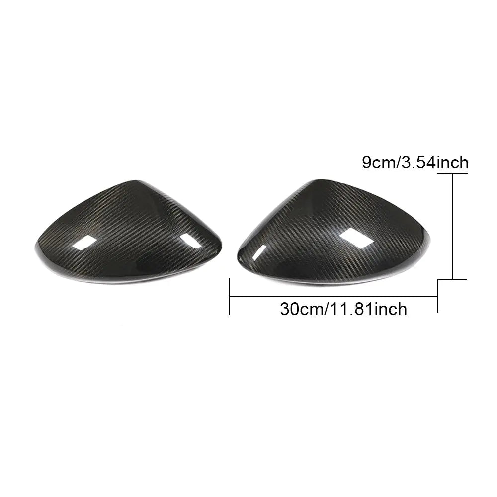 Carbon Fiber Side Rear View Mirror Cover Caps for Porsche Panamera 971 2017 2018 2019 Add On Style
