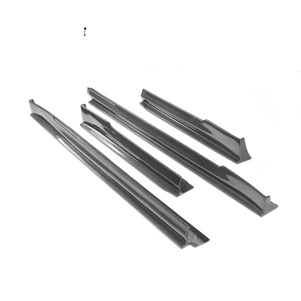 Carbon Fiber Side Skirts Extensions for Tesla Model S 14-17