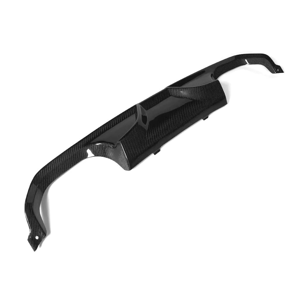 Carbon Fiber Rear Bumper Lip Diffuser for BMW F82 M4 F83 M4 F80 M3 Sedan 4-Door 2014-2017 Quad Exhaust Dual Outlet
