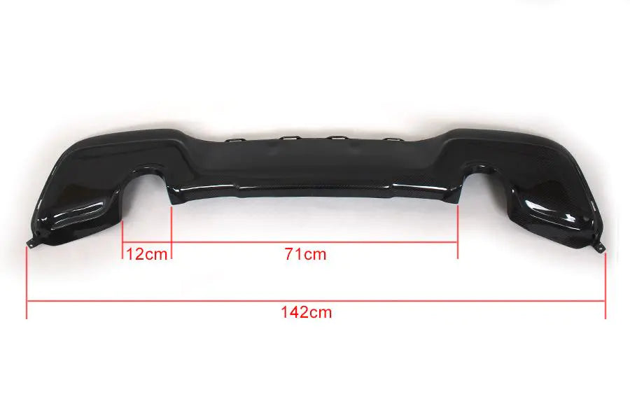 Rear Diffuser Lip Spoiler Bumper Guard for BMW 1 Series F20 M Sport M135i 2011 - 2014 Carbon Fiber