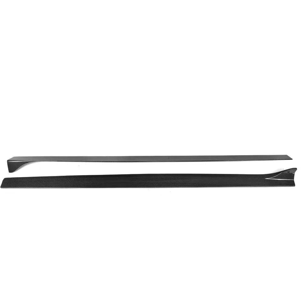 Carbon Fiber Black Auto Car Side Skirts Extension Lip Apron Side Body Kits for Audi A3 Sline S3 Sedan 4-Door 2014 - 2017